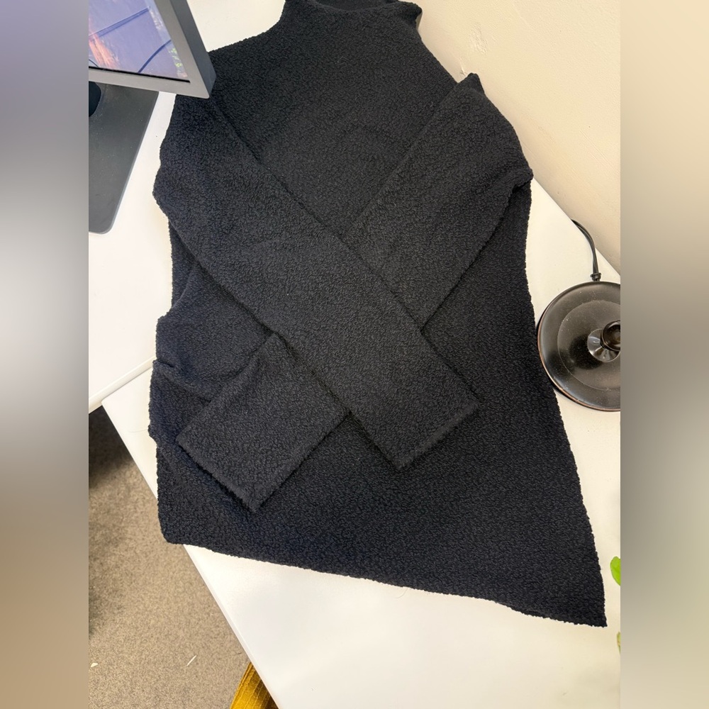 Helmut Lang Charcoal Black Wool Blend Textured Knit Sweater XL - Picture 10 of 13